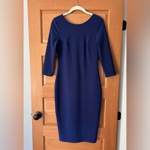 Royal blue bodycon midi